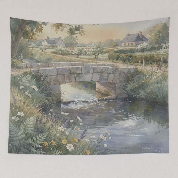 Item preview, Small bridge over the river (Normandy - France) designed and sold by jefboutique6150.