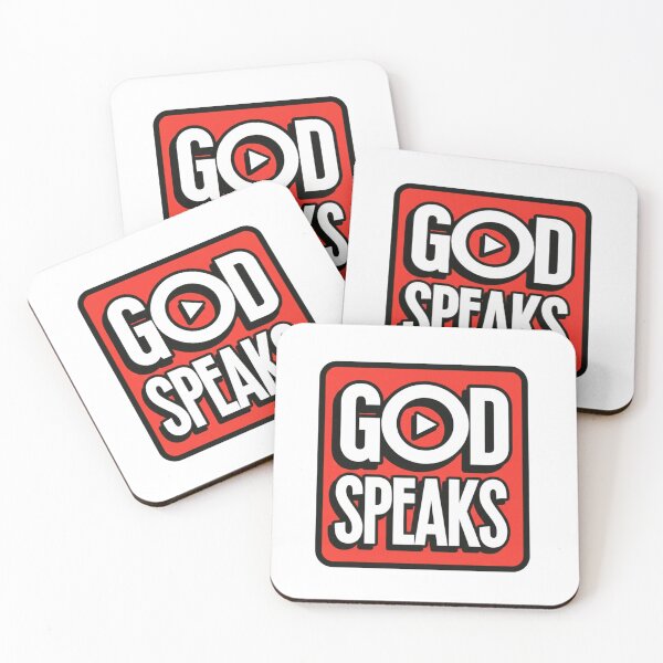 Item preview, GOD SPEAKS Bold Block Logo Christian Statement Tee designed and sold by FitnWear.