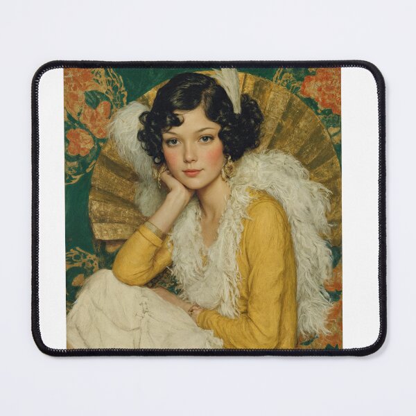 Item preview, Golden Reverie: Ornate Portrait of Elegance designed and sold by ForeverPrintsOK.