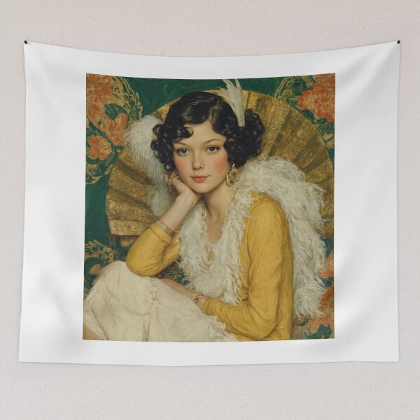 Item preview, Golden Reverie: Ornate Portrait of Elegance designed and sold by ForeverPrintsOK.