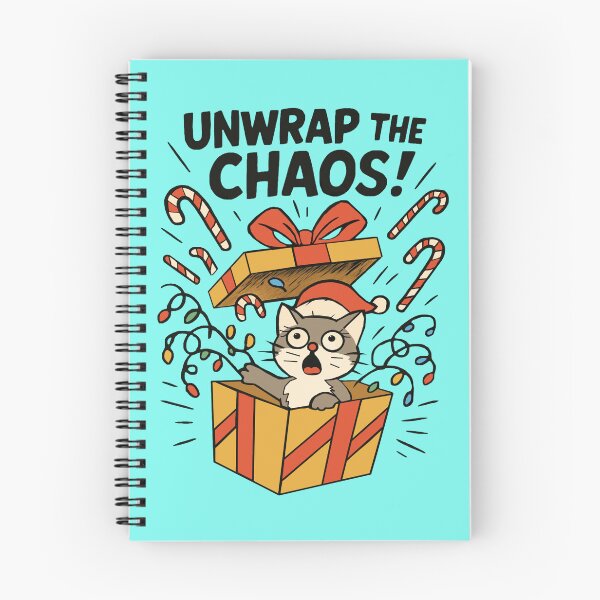Item preview, UNWRAP THE CHAOS — Cat Holiday Print from Felia designed and sold by Felia001.