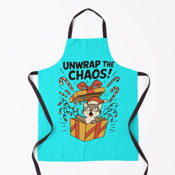 Item preview, UNWRAP THE CHAOS — Cat Holiday Print from Felia designed and sold by Felia001.