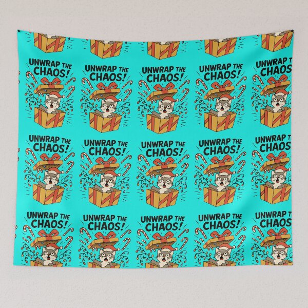 Item preview, UNWRAP THE CHAOS — Cat Holiday Print from Felia designed and sold by Felia001.