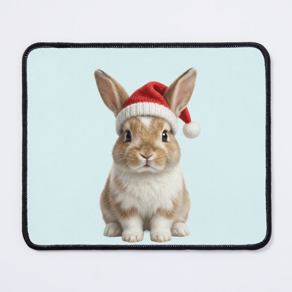 Item preview, Cute bunny with a Christmas hat – Christmas Bunny designed and sold by DAGHO.