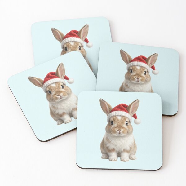Item preview, Cute bunny with a Christmas hat – Christmas Bunny designed and sold by DAGHO.