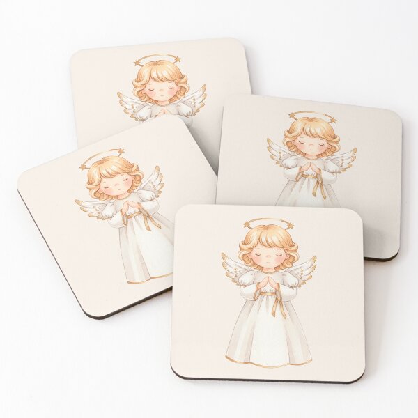 Item preview, Vintage Angel Figurine – Cozy Retro Gold Accent Charm designed and sold by Iras-Art-Corner.