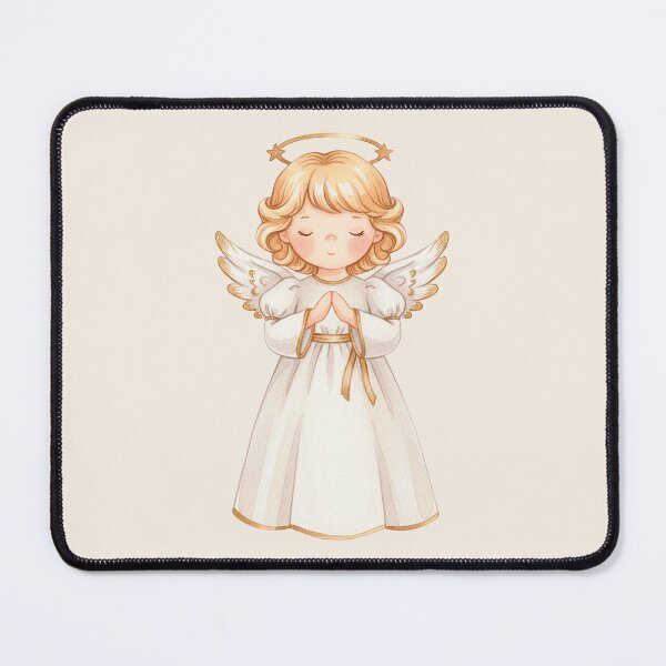 Item preview, Vintage Angel Figurine – Cozy Retro Gold Accent Charm designed and sold by Iras-Art-Corner.