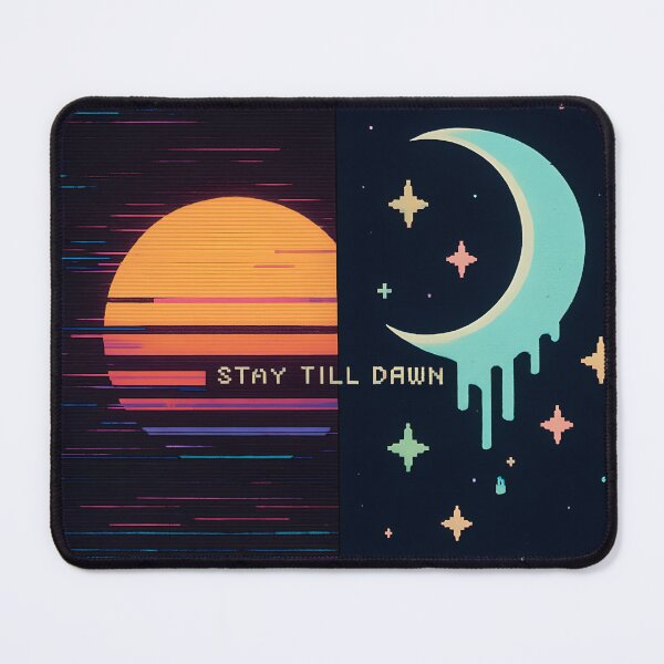 Item preview, "Stay Till Dawn: Retro Glitch Art T-Shirt - Redbubble Exclusive" designed and sold by GiftLore Studio.