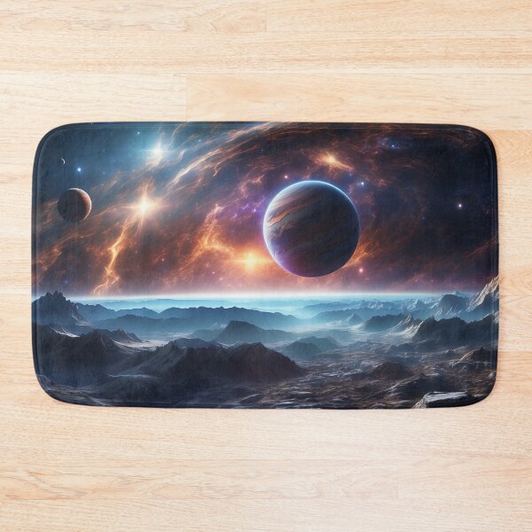 Item preview, Celestial Dawn Over Frozen Alien Peaks designed and sold by ArtComixHaven.