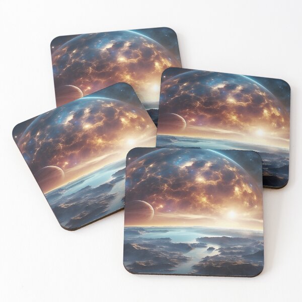 Item preview, Solar Rise Over the Shattered Exoplanet Basin Jigsaw designed and sold by ArtComixHaven.