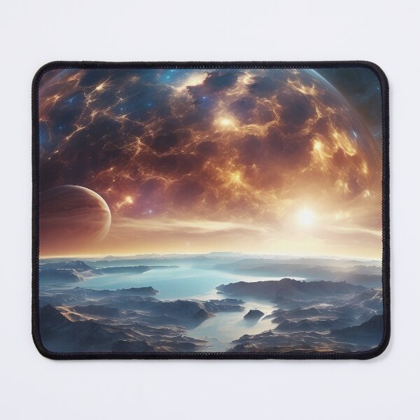 Item preview, Solar Rise Over the Shattered Exoplanet Basin Jigsaw designed and sold by ArtComixHaven.
