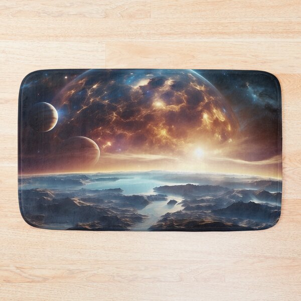 Item preview, Solar Rise Over the Shattered Exoplanet Basin Jigsaw designed and sold by ArtComixHaven.