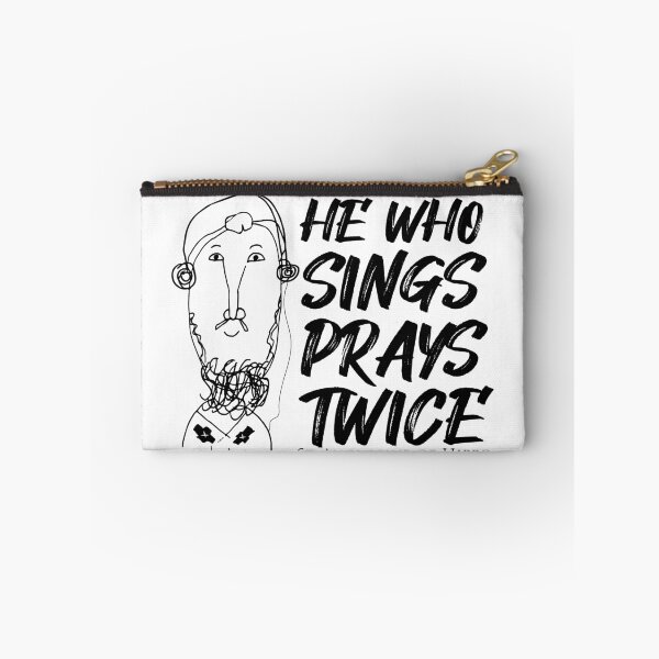 Item preview, St. Augustine Quotes He Who Sings Prays Twice designed and sold by artjuniverse.