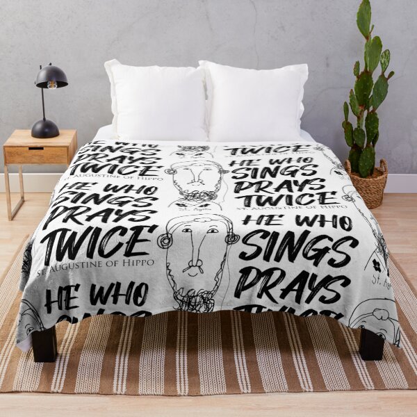 Item preview, St. Augustine Quotes He Who Sings Prays Twice designed and sold by artjuniverse.