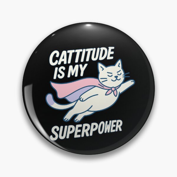 Item preview, Cattitude Is My Superpower Hero Cat – Confident Feline Mom Shirt designed and sold by WhiskerlyGfx.