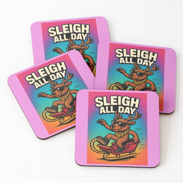 Item preview, SLEIGH ALL DAY — Cool Reindeer Series  designed and sold by Felia001.