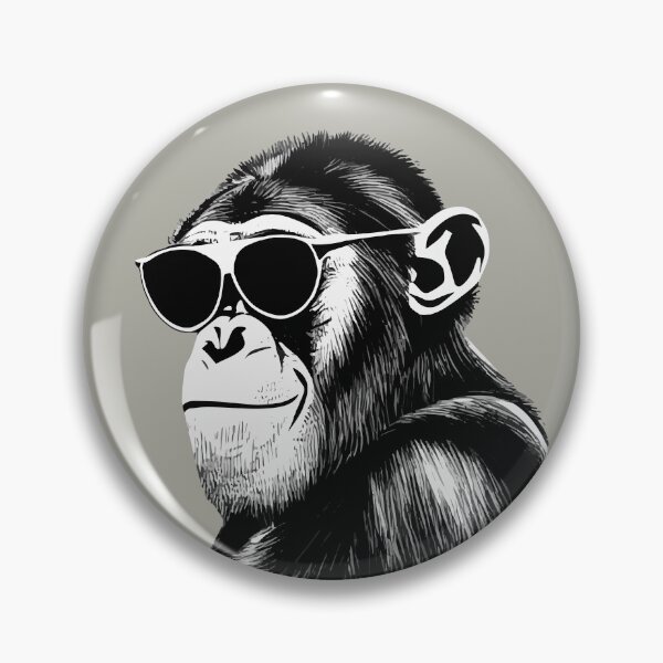 Item preview, Cool, vintage-style chimpanzee in sunglasses  designed and sold by WAMTEES.