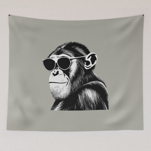 Item preview, Cool, vintage-style chimpanzee in sunglasses  designed and sold by WAMTEES.