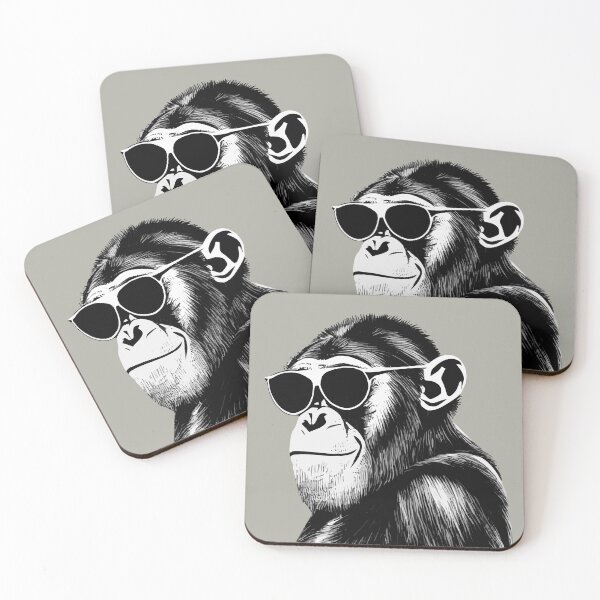 Item preview, Cool, vintage-style chimpanzee in sunglasses  designed and sold by WAMTEES.