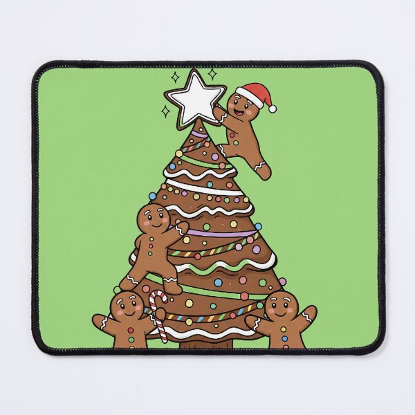 Item preview, Gingerbread Men Decorating Christmas Tree | Sweet Holiday Cartoon Design designed and sold by Wild-way Art.