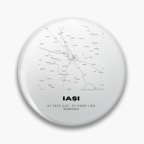 Item preview, Iași Romania Modern Minimal Map Print designed and sold by RM-Journey.