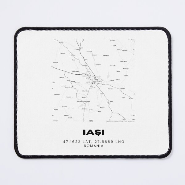 Item preview, Iași Romania Modern Minimal Map Print designed and sold by RM-Journey.