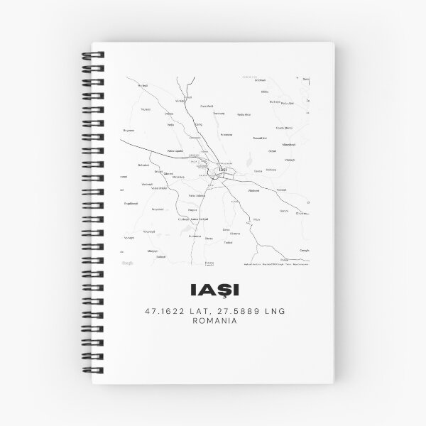 Item preview, Iași Romania Modern Minimal Map Print designed and sold by RM-Journey.