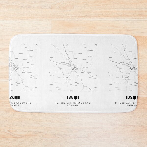 Item preview, Iași Romania Modern Minimal Map Print designed and sold by RM-Journey.