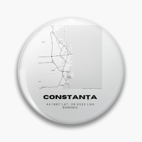 Item preview, Constanța Romania Minimalist Coastal Map Design designed and sold by RM-Journey.