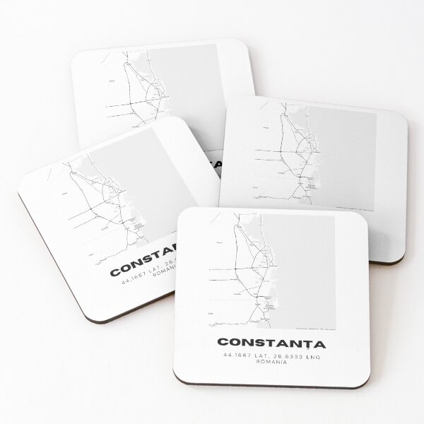 Item preview, Constanța Romania Minimalist Coastal Map Design designed and sold by RM-Journey.