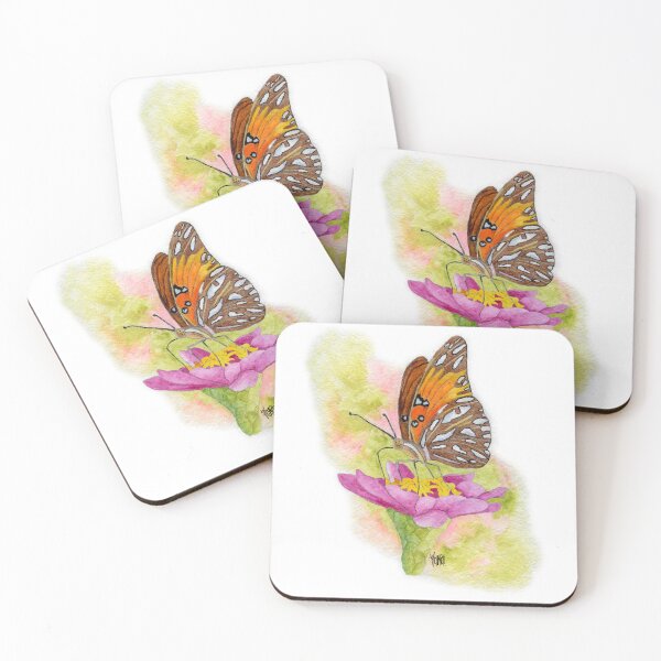 Item preview, Passion Butterfly Feeding On Pink Zinnia designed and sold by Jesus Vichareli.