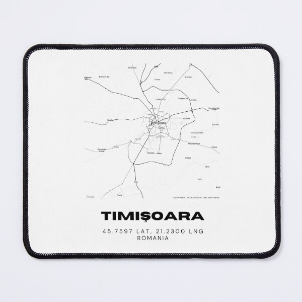 Item preview, Timișoara Romania Minimal Map Artwork designed and sold by RM-Journey.