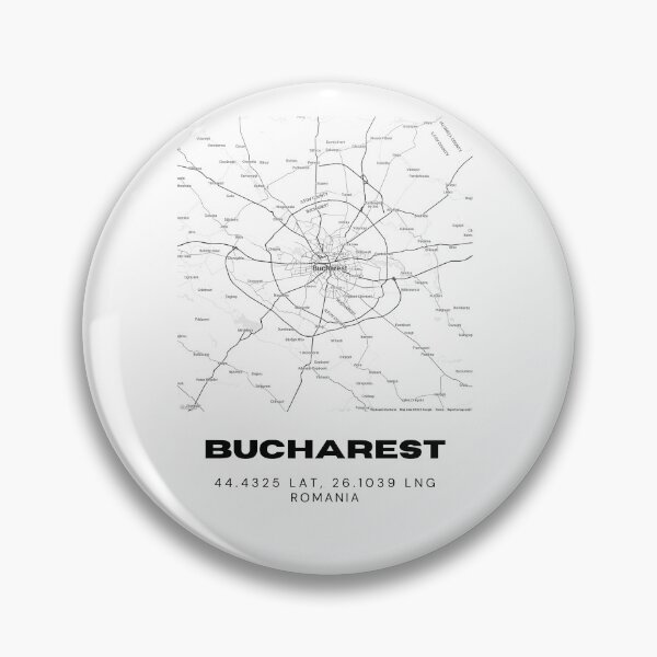 Item preview, Bucharest Romania Minimal Map Design designed and sold by RM-Journey.