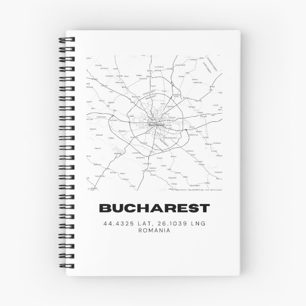 Item preview, Bucharest Romania Minimal Map Design designed and sold by RM-Journey.