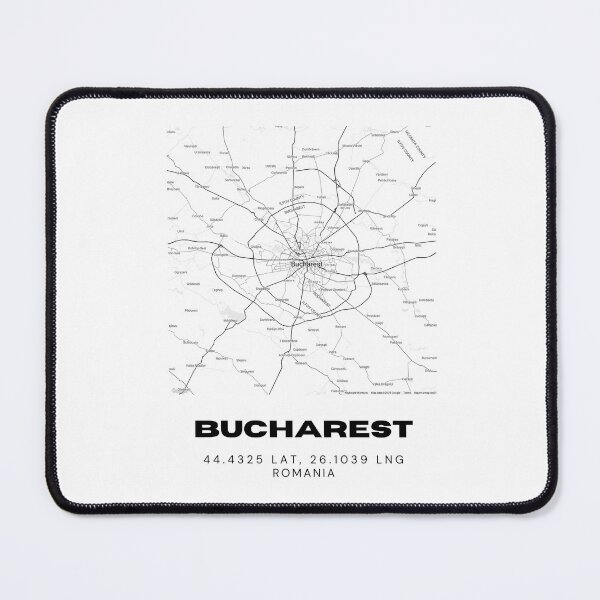 Item preview, Bucharest Romania Minimal Map Design designed and sold by RM-Journey.