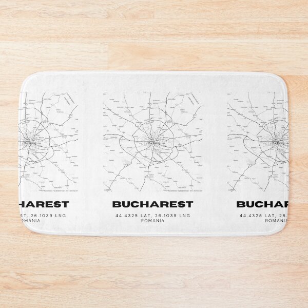 Item preview, Bucharest Romania Minimal Map Design designed and sold by RM-Journey.