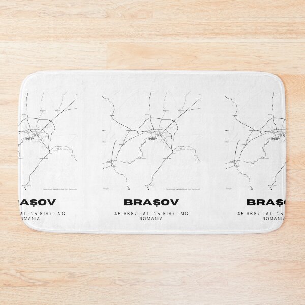 Item preview, Brașov Romania Modern Minimalist Map Art designed and sold by RM-Journey.