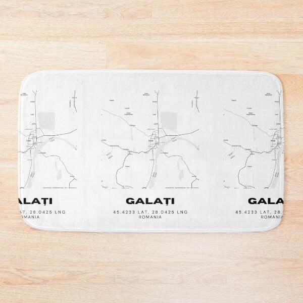 Item preview, Galați Romania Minimal Map Illustration designed and sold by RM-Journey.