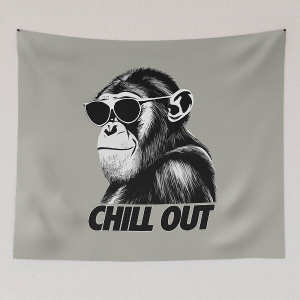 Item preview, Cool chimpanzee in sunglasses - Chill Out designed and sold by WAMTEES.