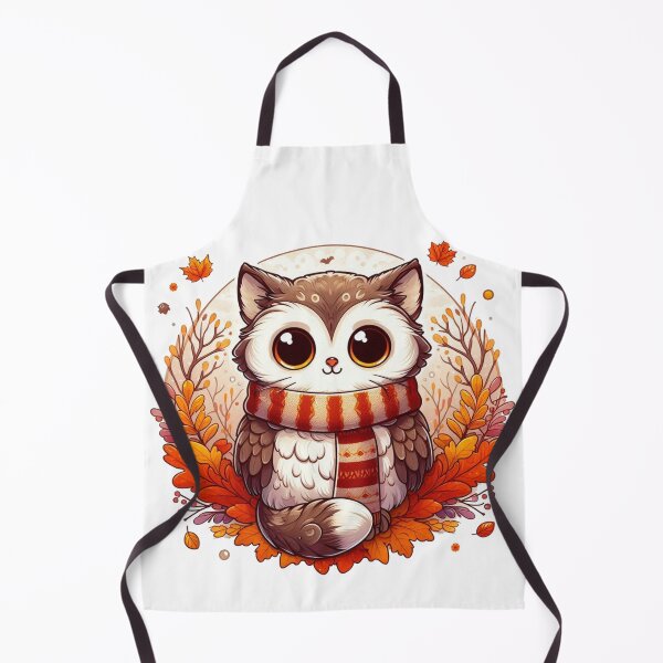 Item preview, Kawaii Autumn Owl Cozy Fall Illustration designed and sold by BigBlueArt.