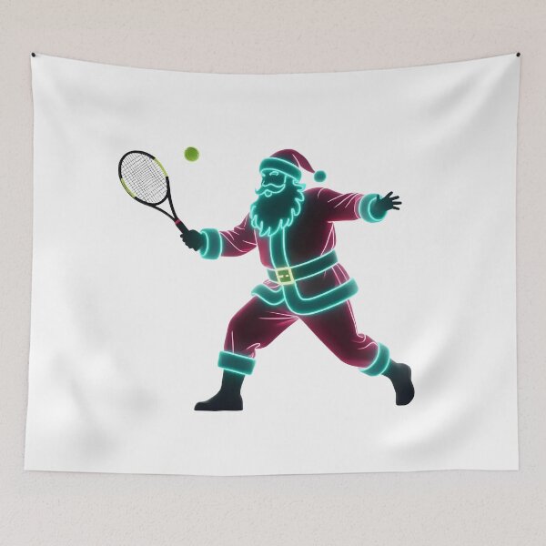 Item preview, Santa playing tennis  designed and sold by Nomad-Maynard.