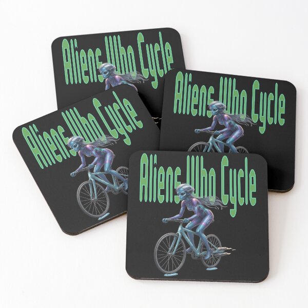Item preview, Aliens Who Cycle designed and sold by Fragmented Murmurings.