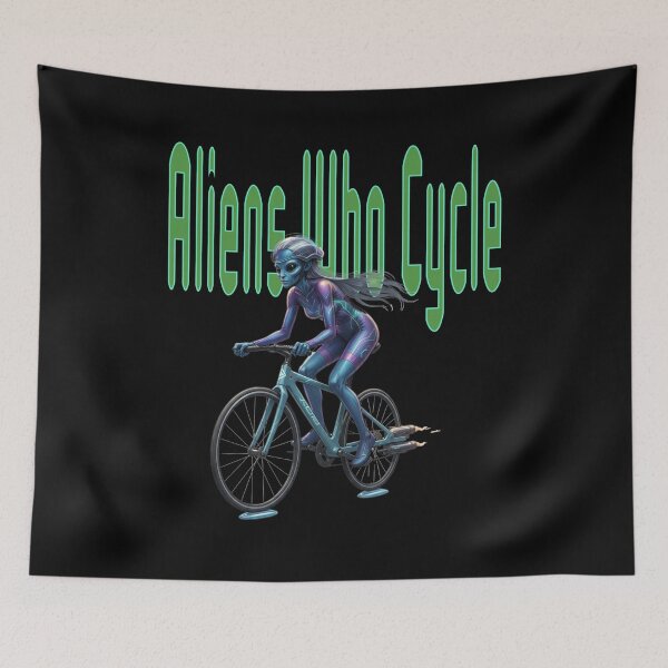 Item preview, Aliens Who Cycle designed and sold by Fragmented Murmurings.