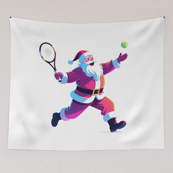 Item preview, Santa playing tennis  designed and sold by Nomad-Maynard.