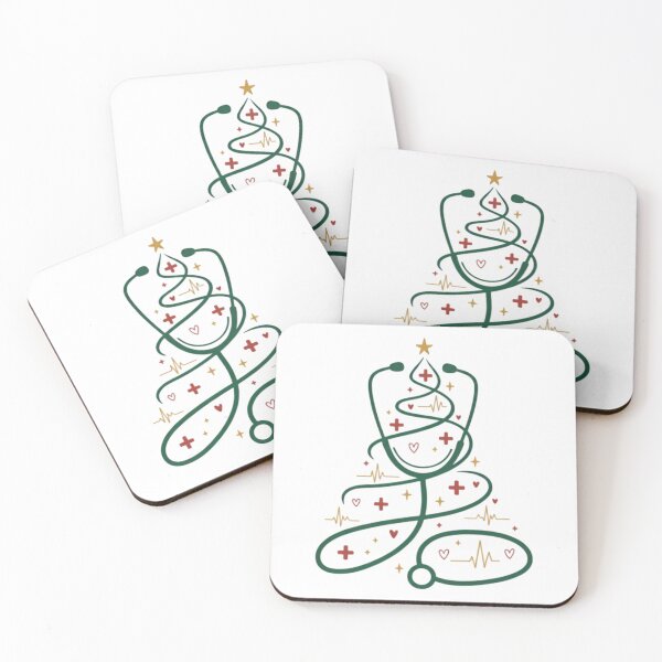 Item preview, Nurse Christmas Stethoscope Tree – Cute Medical Holiday Design | RN & Healthcare Gift designed and sold by PrintedWithSoul.