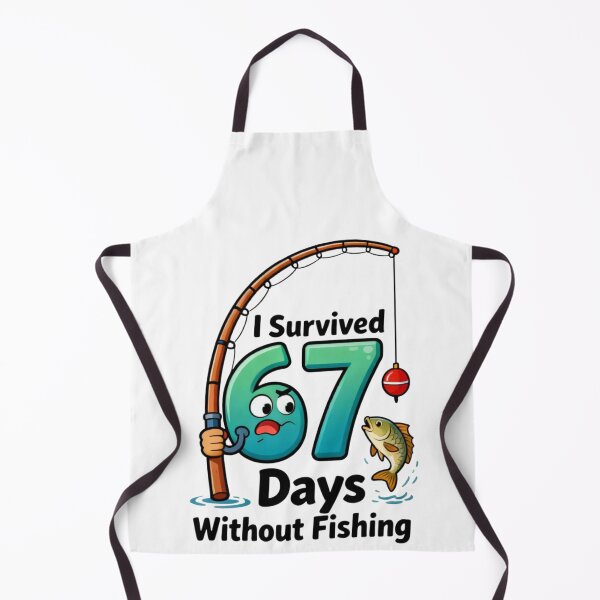 Item preview, I Survived 67 Days Without Fishing Funny Six Seven 6 7 Meme designed and sold by Miumed.