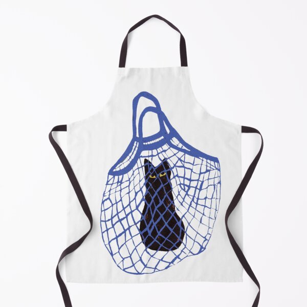 Item preview, Cat in Blue Mesh Bag Illustration designed and sold by pointense.