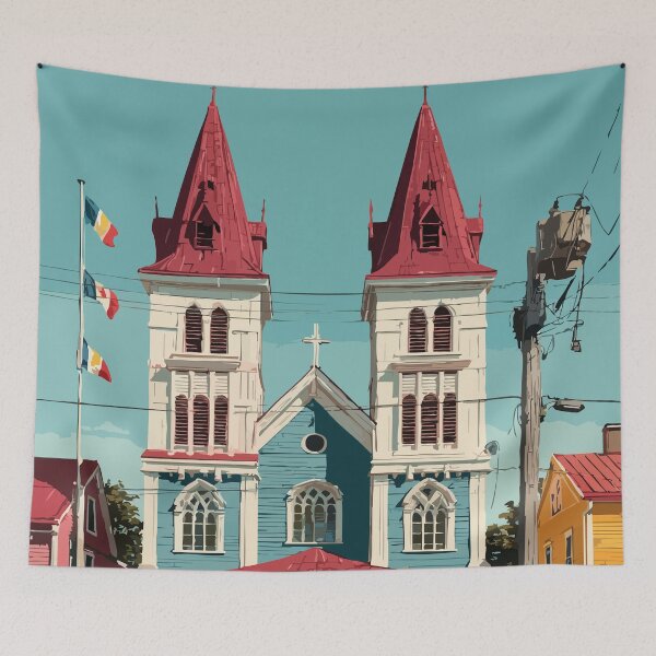 Item preview, Miscouche Prince Edward Island | Village Landmark Poster designed and sold by TuncGK.