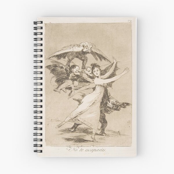 Item preview, "Los Caprichos" (Plate 72): You will not escape (No te escaparàs), by Goya designed and sold by AnimaliaStar.