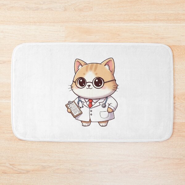 Item preview, Cute Doctor Cat Illustration designed and sold by HoopeStylee.